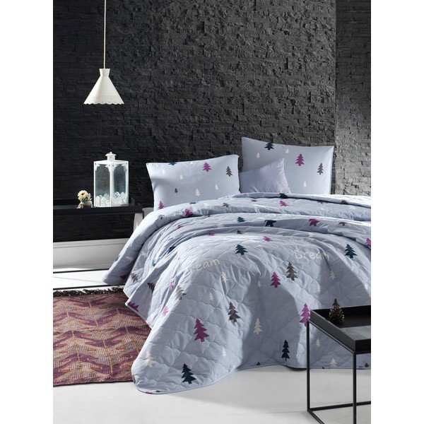 Svetlo moder komplet pregrinjala in prevleke za vzglavnik iz renforce bombaža 240x225 cm Takeme – Mijolnir-image-1