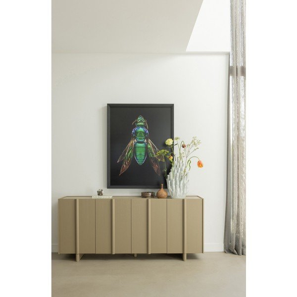 Bež nizka komoda iz masivnega bora 200x85 cm Basu – WOOOD-image-1