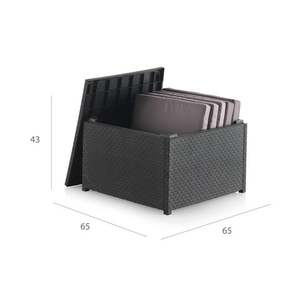 Vrtna mizica iz umetnega ratana 56x56 cm – Juinsa-image-4