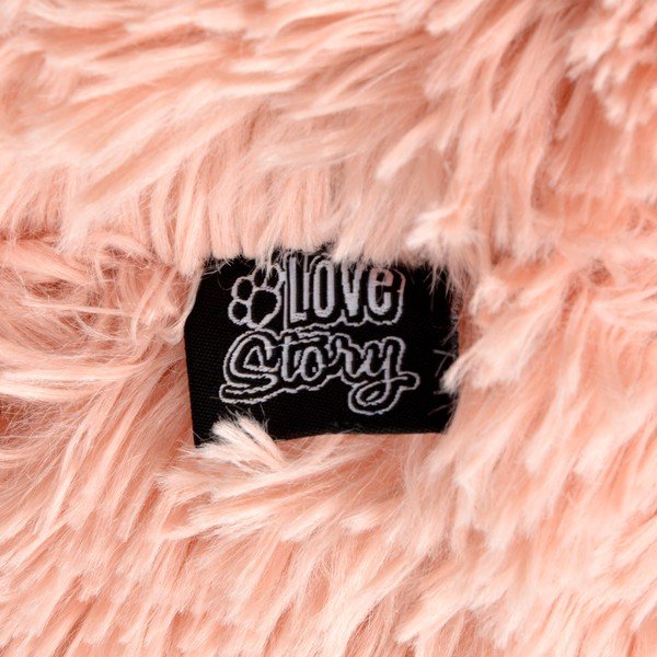 Svetlo rožnat kokon za mačke ø 55 cm – Love Story-image-1