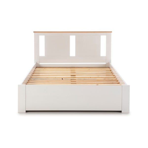 Bela zakonska postelja z letvenim dnom 140x190 cm Enara - Marckeric-image-2