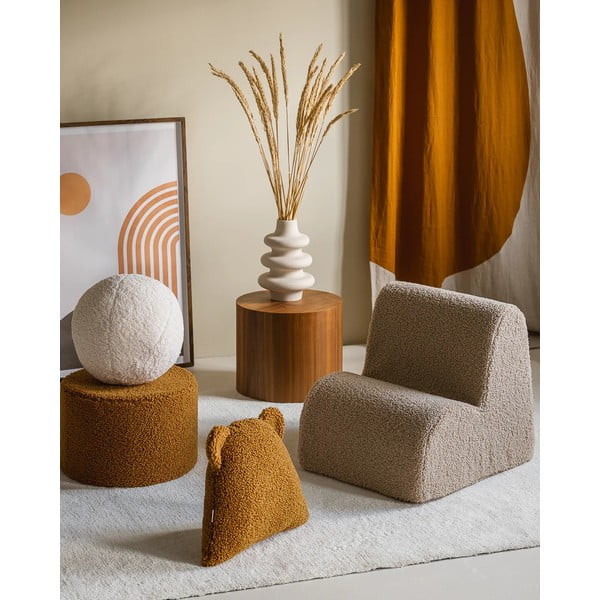 Rjava otroška blazina bouclé Bear – Wigiwama-image-3