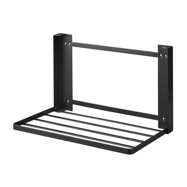 Mat črna jeklena stenska kopalniška polica Tower – YAMAZAKI