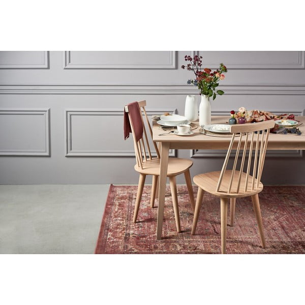 Mat lakirana hrastova jedilna miza Rowico Filippa, 180 x 90 cm-image-2