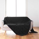 Črno pregrinjalo iz mikroflanele 180x220 cm Arya – douceur d'intérieur