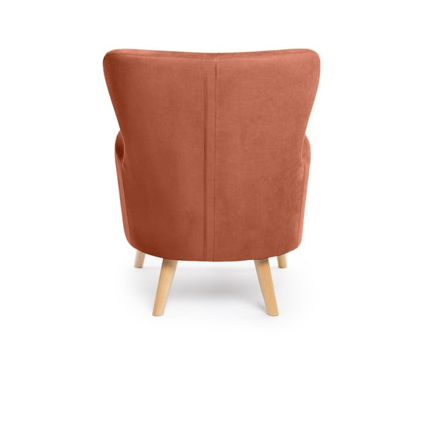 Opečnato oranžen fotelj z naslonom Noemye – Bonami Selection-image-4