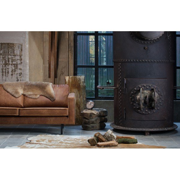 Rjava sedežna garnitura iz umetnega usnja 190 cm Rodeo – WOOOD-image-4