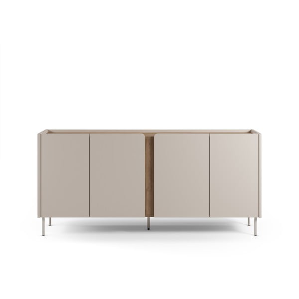 Kremno bela/naravna komoda v hrastovem dekorju 180x82x40 cm Lucile – Marckeric