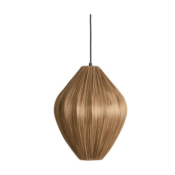 Rjava viseča svetilka s tekstilnim senčilom ø 12 cm Verita – Light & Living