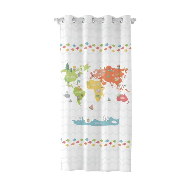 Otroška zavesa 265x140 cm World map - Mr. Fox