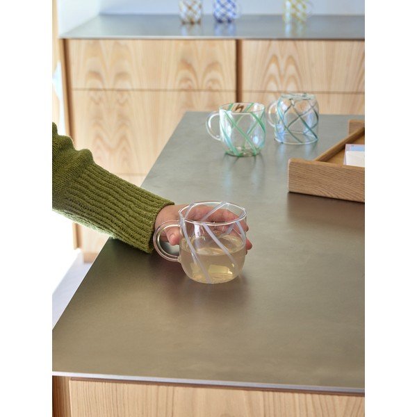 Modre skodelice v kompletu 2 ks iz borosilikatnega stekla 450 ml Kiosk – Hübsch-image-3