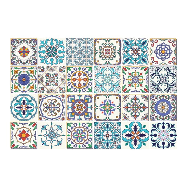 Komplet 24 nalepk Ambiance Madeira, 15 x 15 cm-image-1