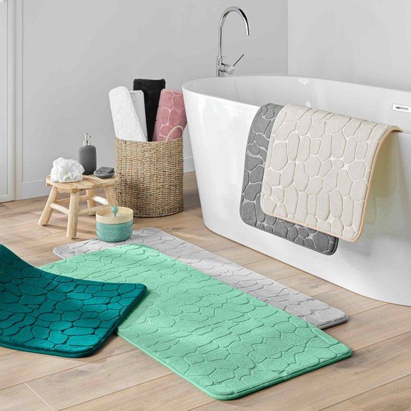 Bež tekstilna kopalniška preproga 50x120 cm Ricochet – douceur d'intérieur-image-2