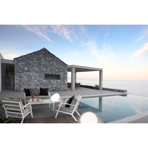 Bela aluminijasta vrtna garnitura za 4 osebe Harley   – Bizzotto-image-1