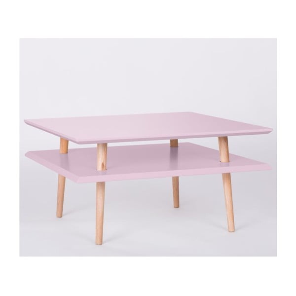 UFO Square Pink kavna mizica, 68 cm (širina) in 35 cm (višina)