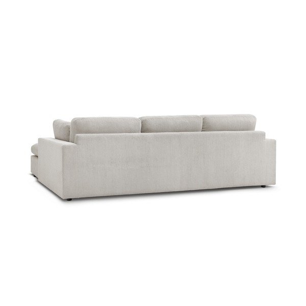 Bež kotna sedežna garnitura iz rebrastega žameta Belair – Bobochic Paris-image-4