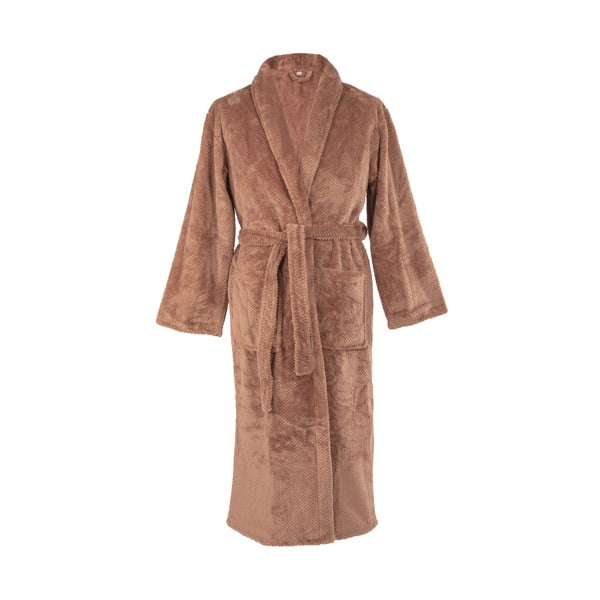 Rjav kopalni plašč iz mikropliša velikosti L/XL Pippa – Tiseco Home Studio