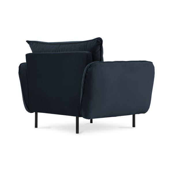 Temno modri žametni fotelj Vienna - Cosmopolitan Design-image-3