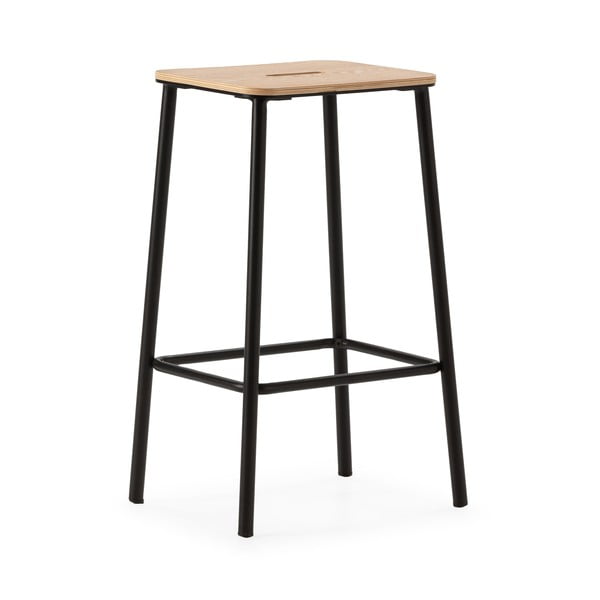 Črni barski stoli v kompletu 2 ks (višina sedeža 65 cm) Abba – Marckeric