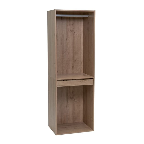 Odprta modularna garderobna omara v hrastovem dekorju  60x180x45 cm Modular – Casa Selección