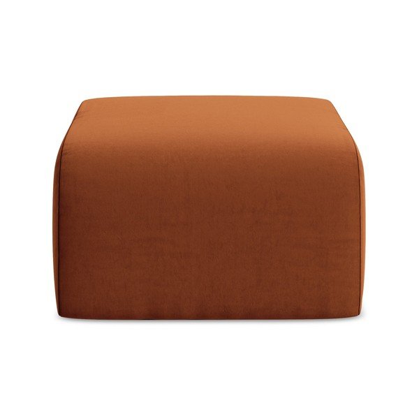 Žameten tabure v barvi terakote Lani – Makamii-image-2