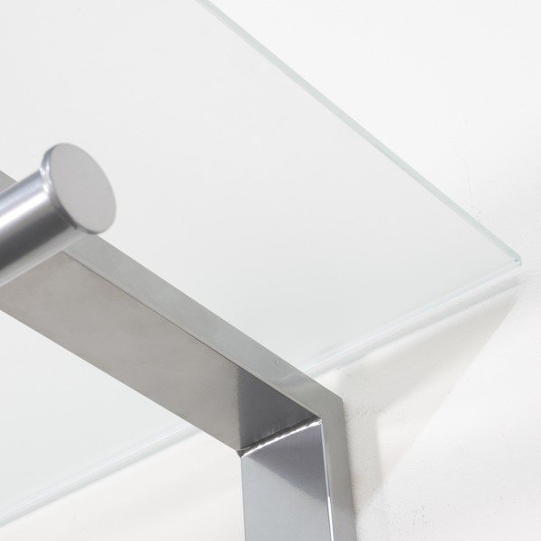 Kovinski stenski obešalnik v srebrni barvi s polico 80 cm Dutch – Spinder Design-image-2