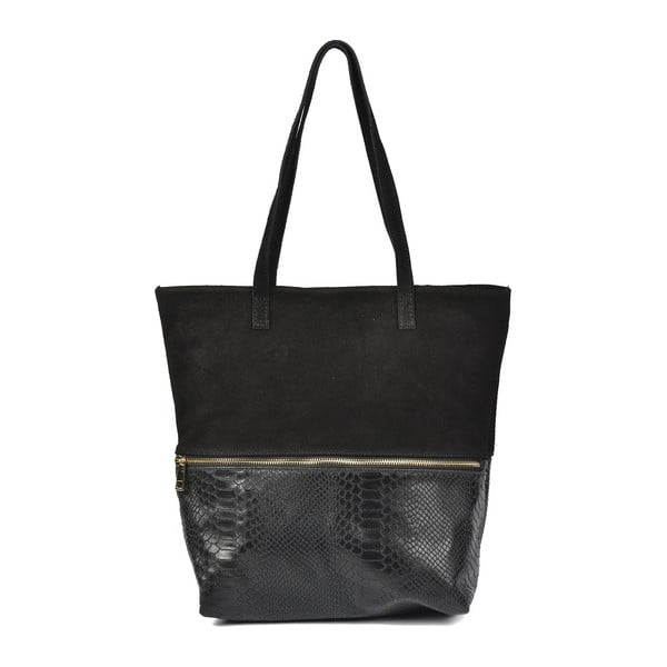 Črna usnjena torbica Luisa Vannini Dana