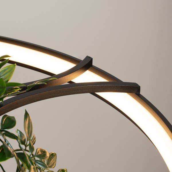 Črna aluminijasta LED viseča svetilka ø 78 cm RIO – Thoro-image-3