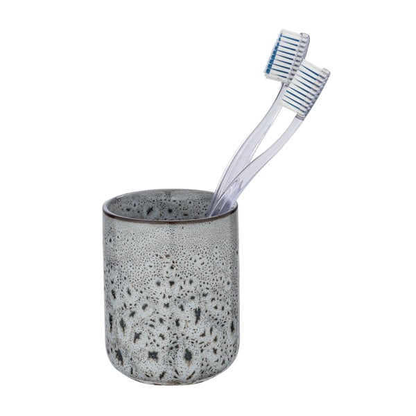 Siva keramična posoda za zobne ščetke Wenko Oviedo-image-2
