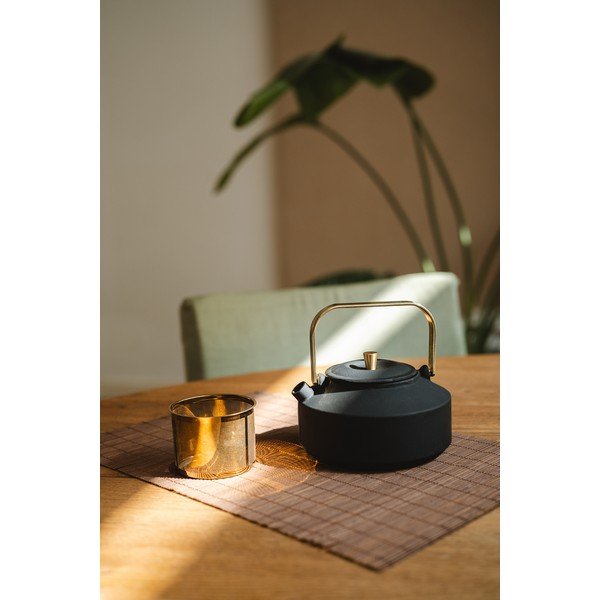 Črn čajnik iz litega železa s cedilom 1 l Shangdong – Bredemeijer-image-1