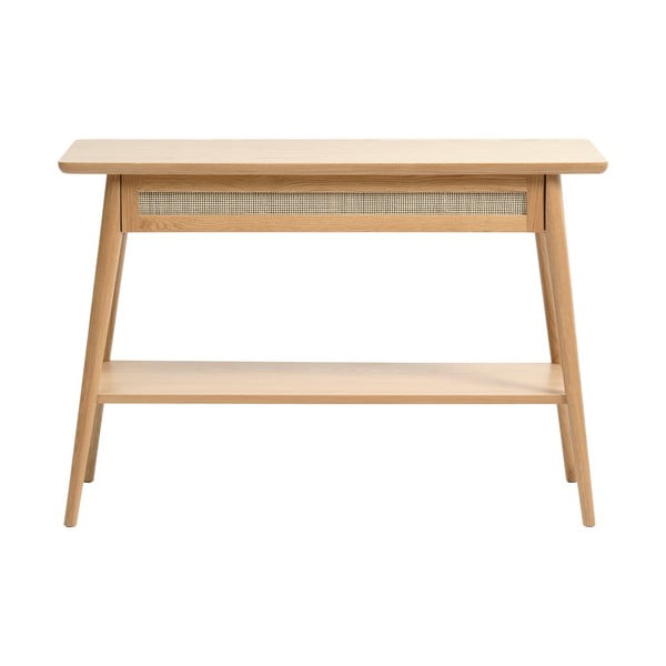 Stranska mizica z mizno ploščo v hrastovem dekorju 40x110 cm Barrali – Unique Furniture