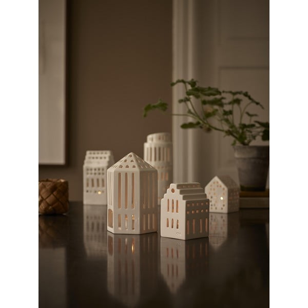 Bela keramična lanterna Kähler Design Galleria, višina 18,5 cm-image-3