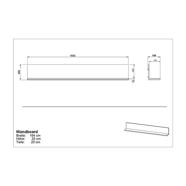 Sivo-bež polica v orehovem dekorju California - Germania-image-3