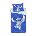 Modra enojna bombažna otroška posteljnina 140x200 cm Lilo & Stitch "Aloha" – Jerry Fabrics