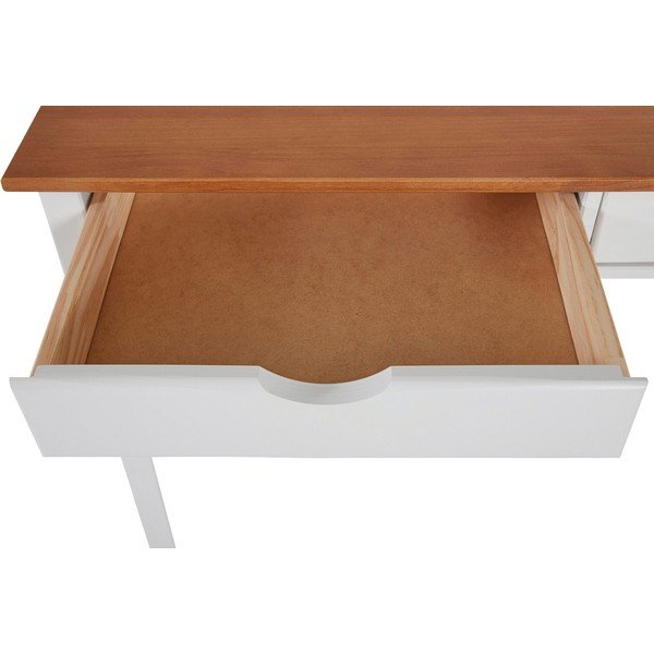 Belo-rjava delovna miza iz borovega lesa Støraa Gava, dolžina 100 cm-image-4