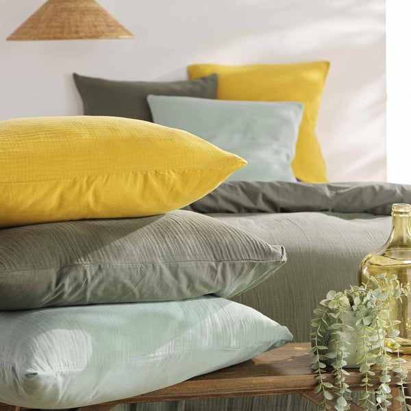 Bela enojna posteljnina iz muslina 140x200 cm Angelia – douceur d'intérieur-image-3