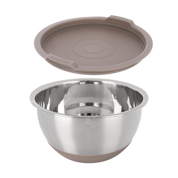 Skleda iz nerjavečega jekla v srebrni barvi ø 16 cm Beige – Orion-image-1