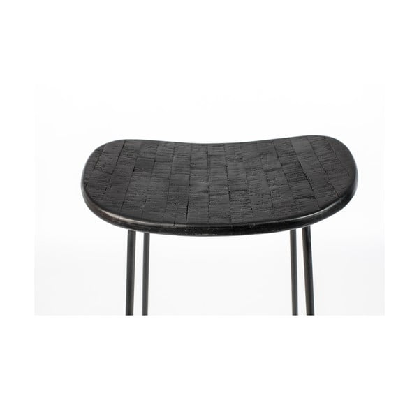 Črn barsko stol 2 ks (višina sedeža 62 cm) Tangle – White Label-image-1