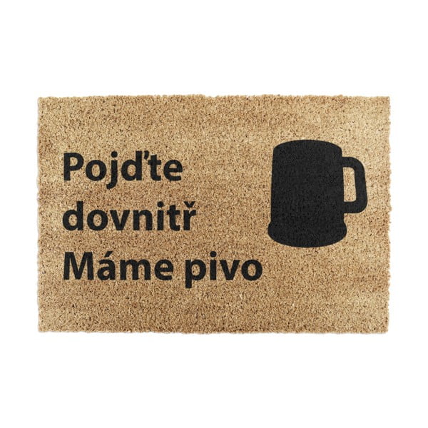 Predpražnik iz kokosovih vlaken 40x60 cm Pivo – Artsy Doormats