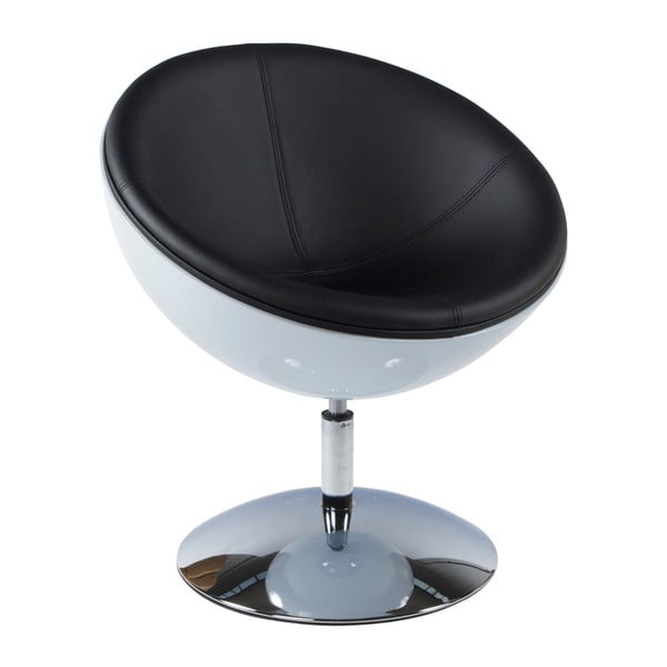 Črno-beli vrtljivi stol Kokoon Sphere