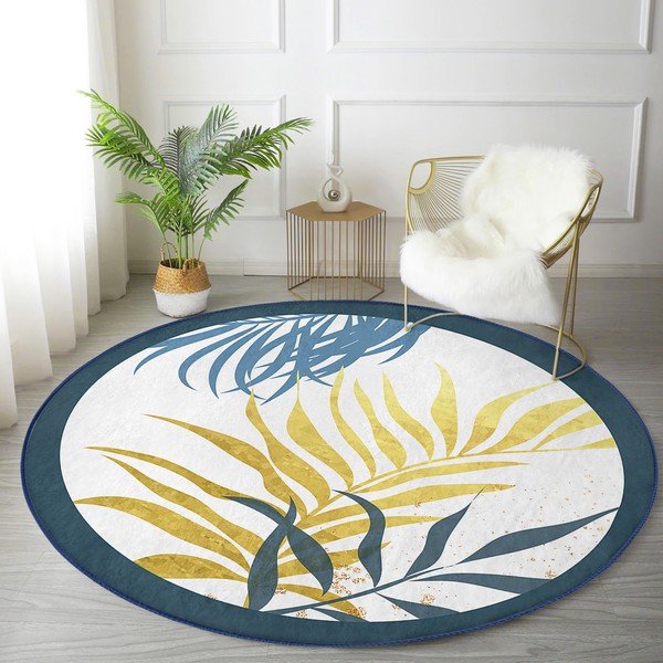 Pralna okrogla preproga primerna za robotski sesalnik ø 120 cm Comfort – Mila Home-image-1