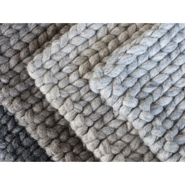 Antracitno siva pletena volnena preproga Wooldot Ball Rugs, 170 x 240 cm-image-3