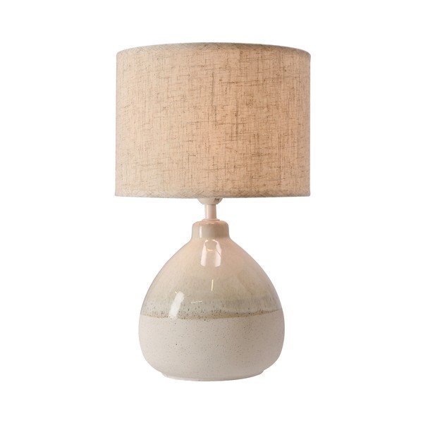 Bež namizna svetilka s tekstilnim senčilom (višina 41 cm) Ardo – Candellux Lighting-image-2