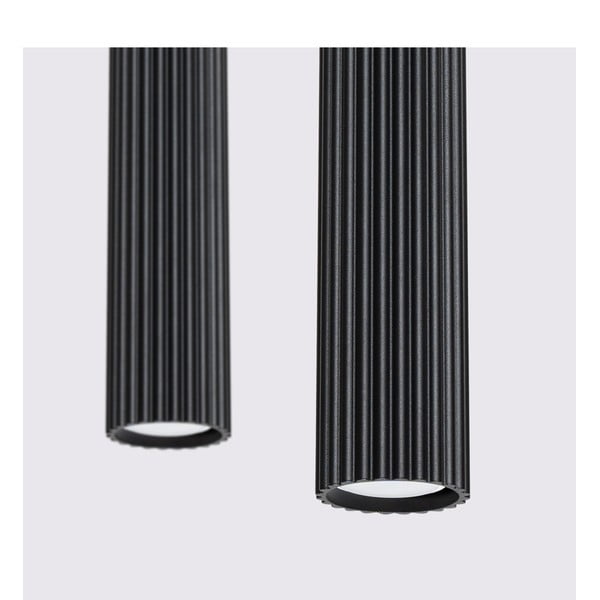 Črna kovinska viseča svetilka Gleam – Sollux-image-4