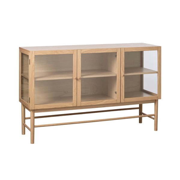 Vitrina iz masivnega hrasta 88x140 cm Elba – Unique Furniture-image-2