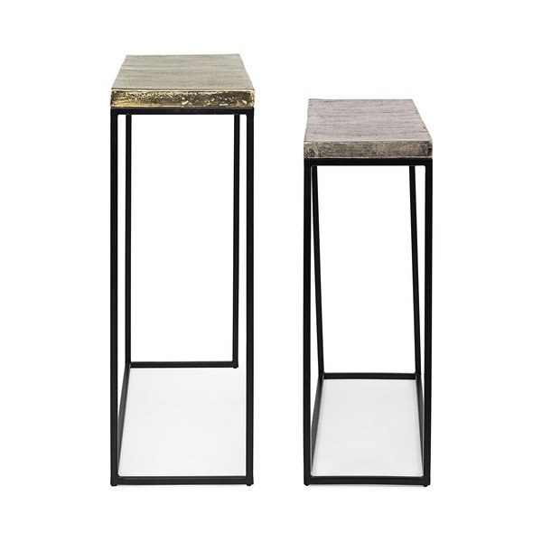 Kovinske stranske mizice v kompletu 2 ks 29x99 cm Amira – Bizzotto-image-2
