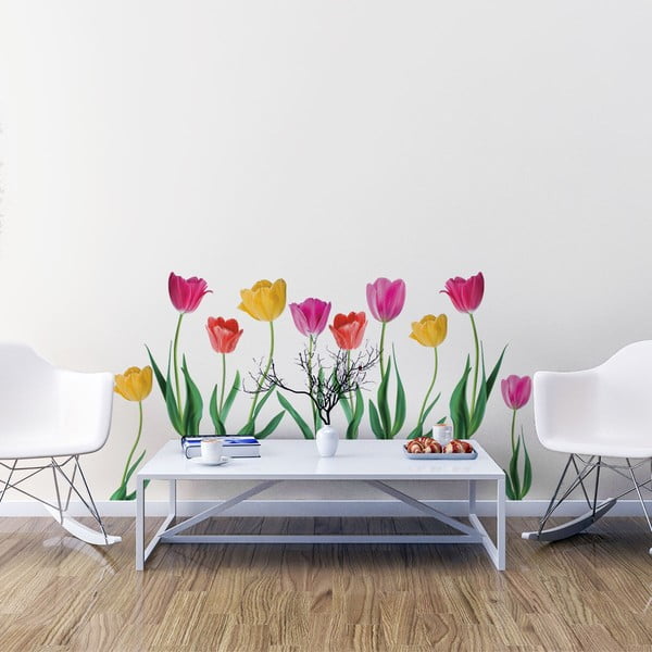 Komplet stenskih nalepk Ambiance Spring Tulips