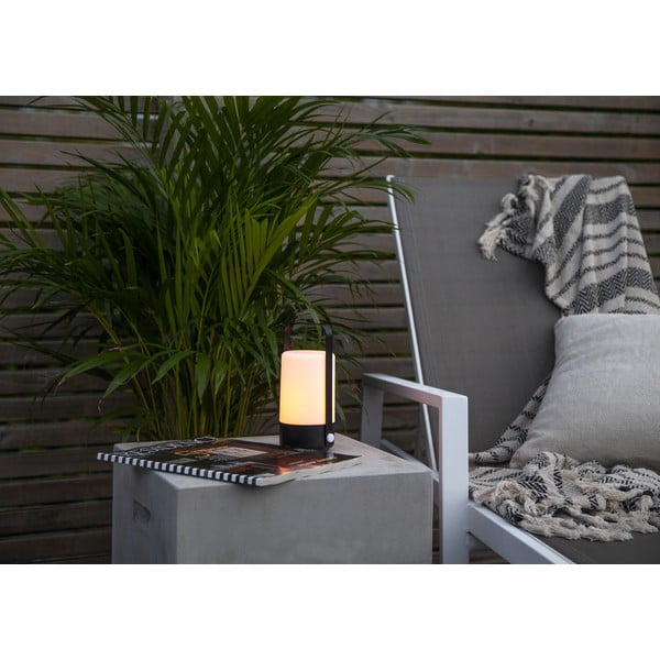 Črno-bela LED svetilka Star Trading Flame, višina 19 cm-image-3