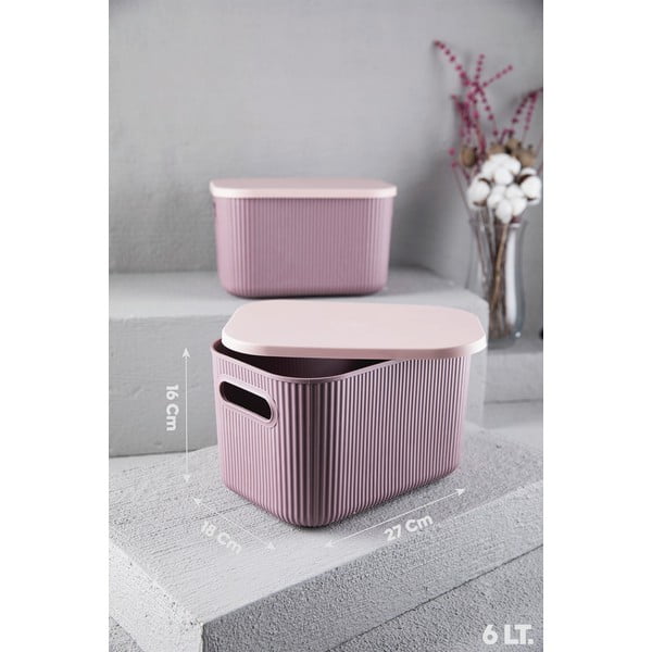 Plastična škatla za shranjevanje s pokrovom - Mioli Decor-image-1