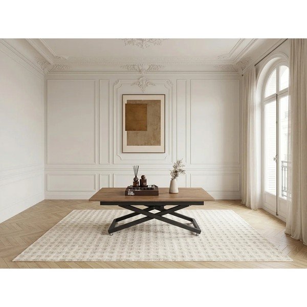 Klubska mizica v naravni barvi 80x120 cm Diana – Bobochic Paris-image-2